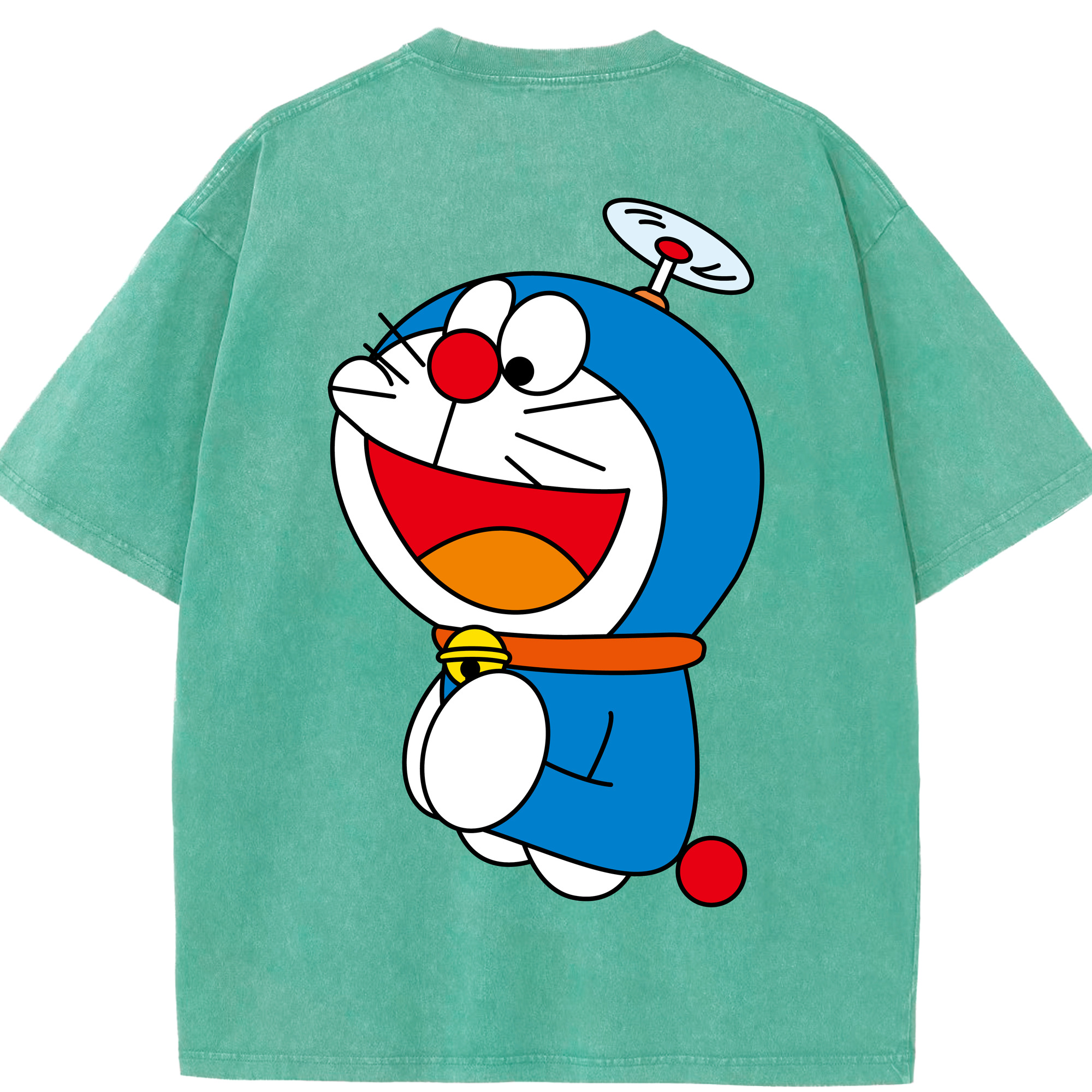 （画像用） ドラえもん Doraemon 綿100% ヴィンテージ風 半袖Tシャツ（背面プリント）